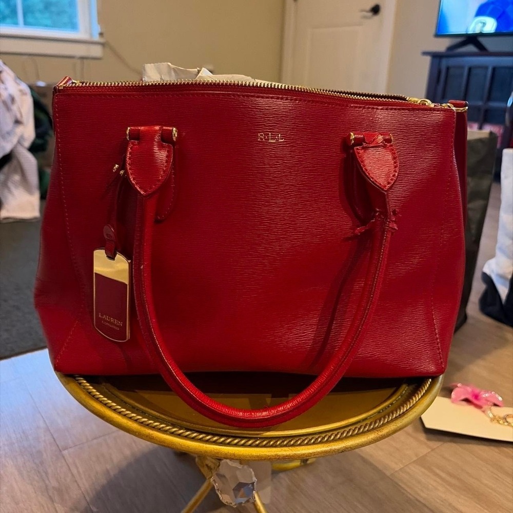Lauren Ralph Lauren red‎ leather purse